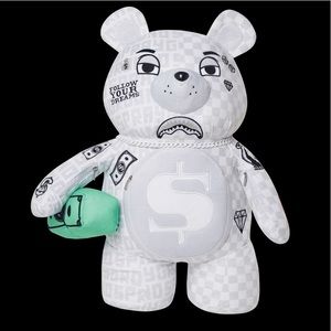 SPRAYGROUND SPLIT THE CHECK (PEARL) MONEY BEAR TEDDYBEAR BACKPACK